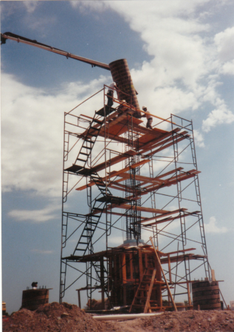 Installation of the 3 ft diameter sauna tube form